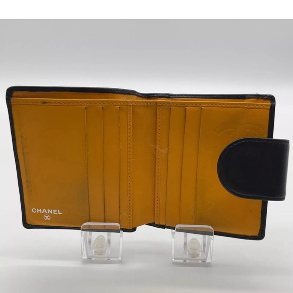 Authentic CHANEL Chanel Black Leather Coco Mark W/Box - Picture 13 of 13